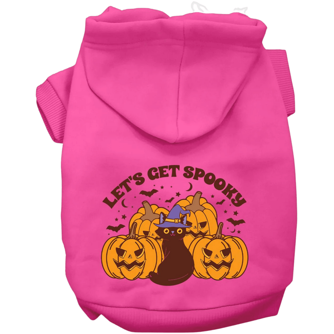 Product image, USA printed dog or cat Halloween hoodie. 