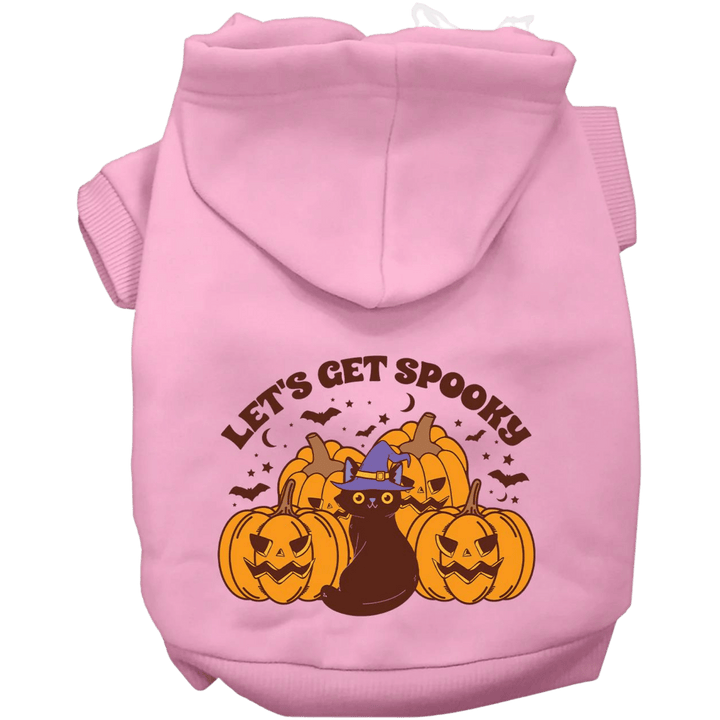 Product image, USA printed dog or cat Halloween hoodie. 