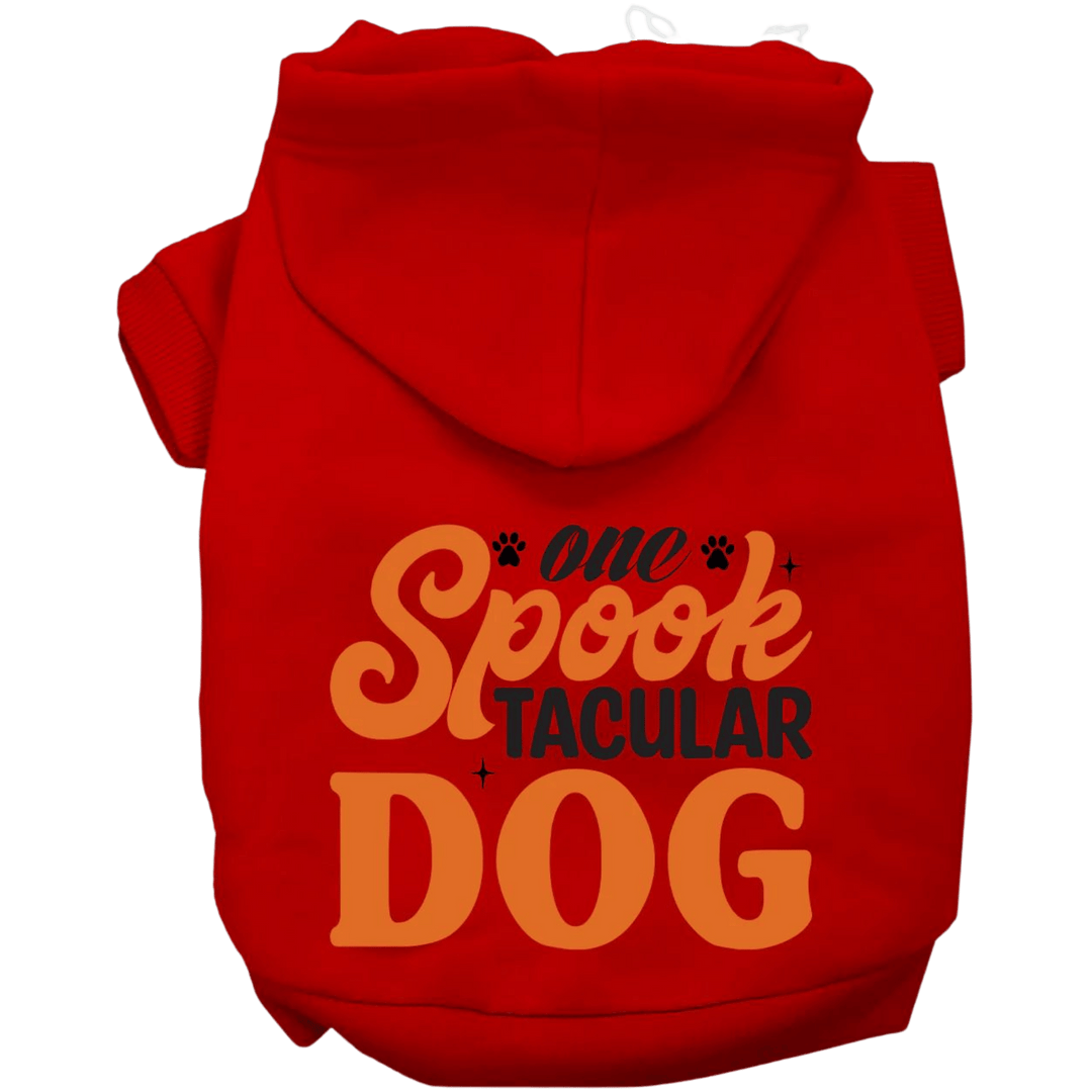 Product image, USA printed dog or cat Halloween hoodie. 