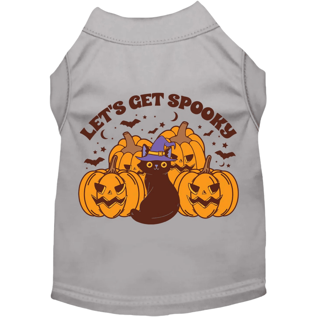 Product image, USA printed dog or cat Halloween shirt. 