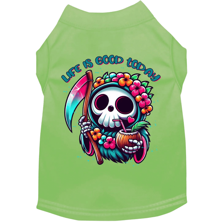 USA Printed Pet T-Shirt - Tropical Grim Reaper