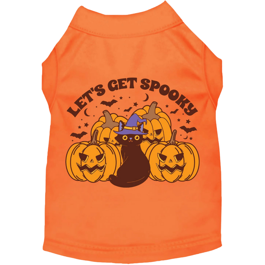 Product image, USA printed dog or cat Halloween shirt. 