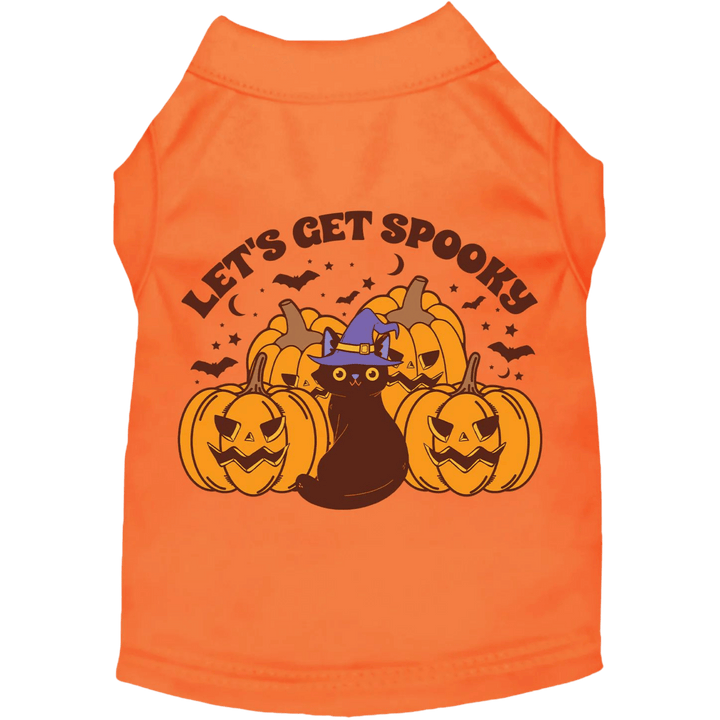 Product image, USA printed dog or cat Halloween shirt. 