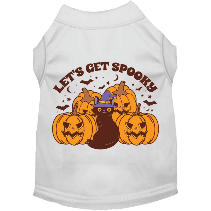 Product image, USA printed dog or cat Halloween shirt. 