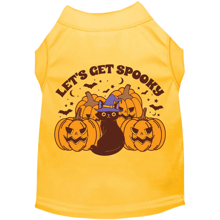 Product image, USA printed dog or cat Halloween shirt. 