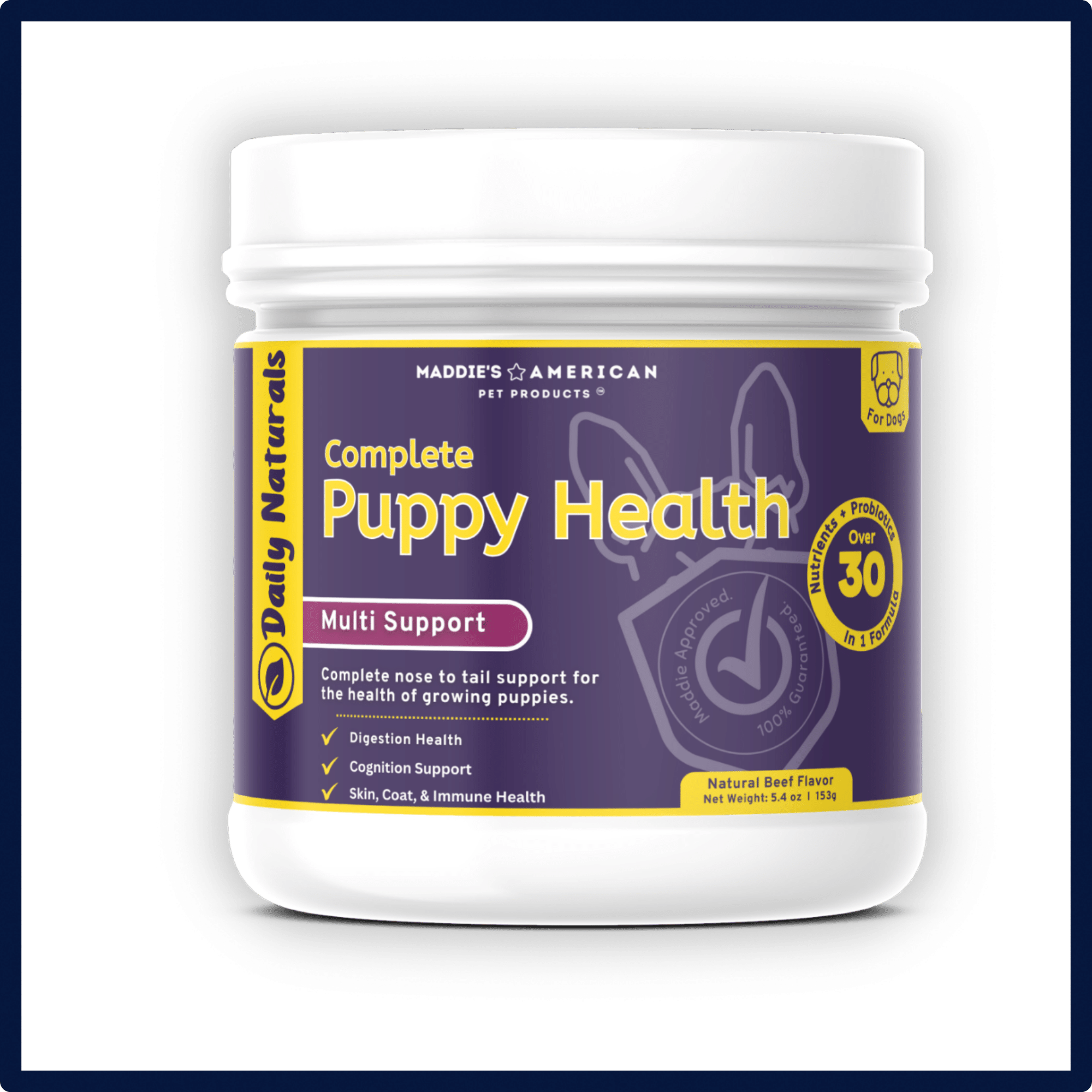 Complete Puppy Health Powder - Vitamin, Mineral, & Probiotic Supplement with Superfoods
