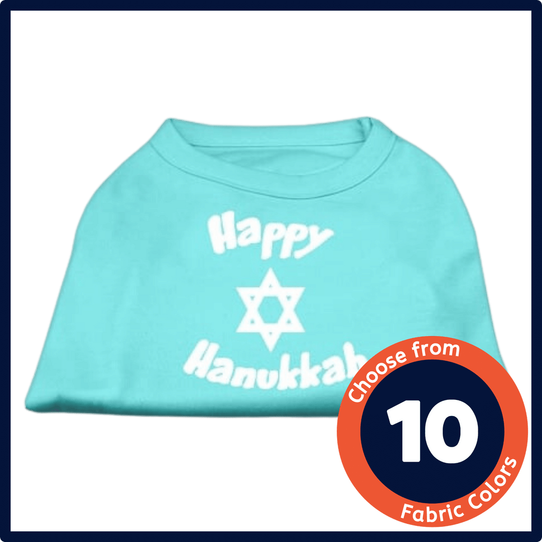 Hanukkah Collection - USA Printed Pet T-Shirt - Happy Hanukkah