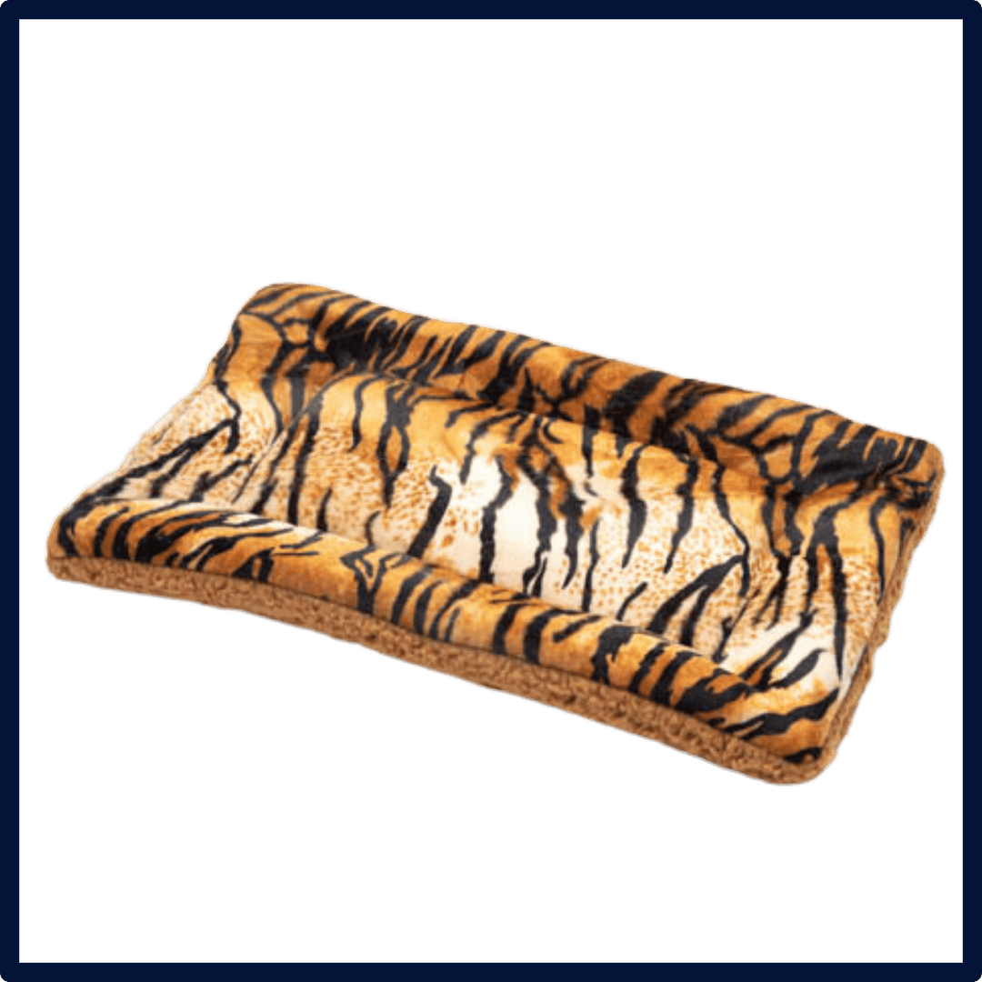 USA Made Pet Bed - Premium Handcrafted Bed for Dogs + Cats - Tiger Print