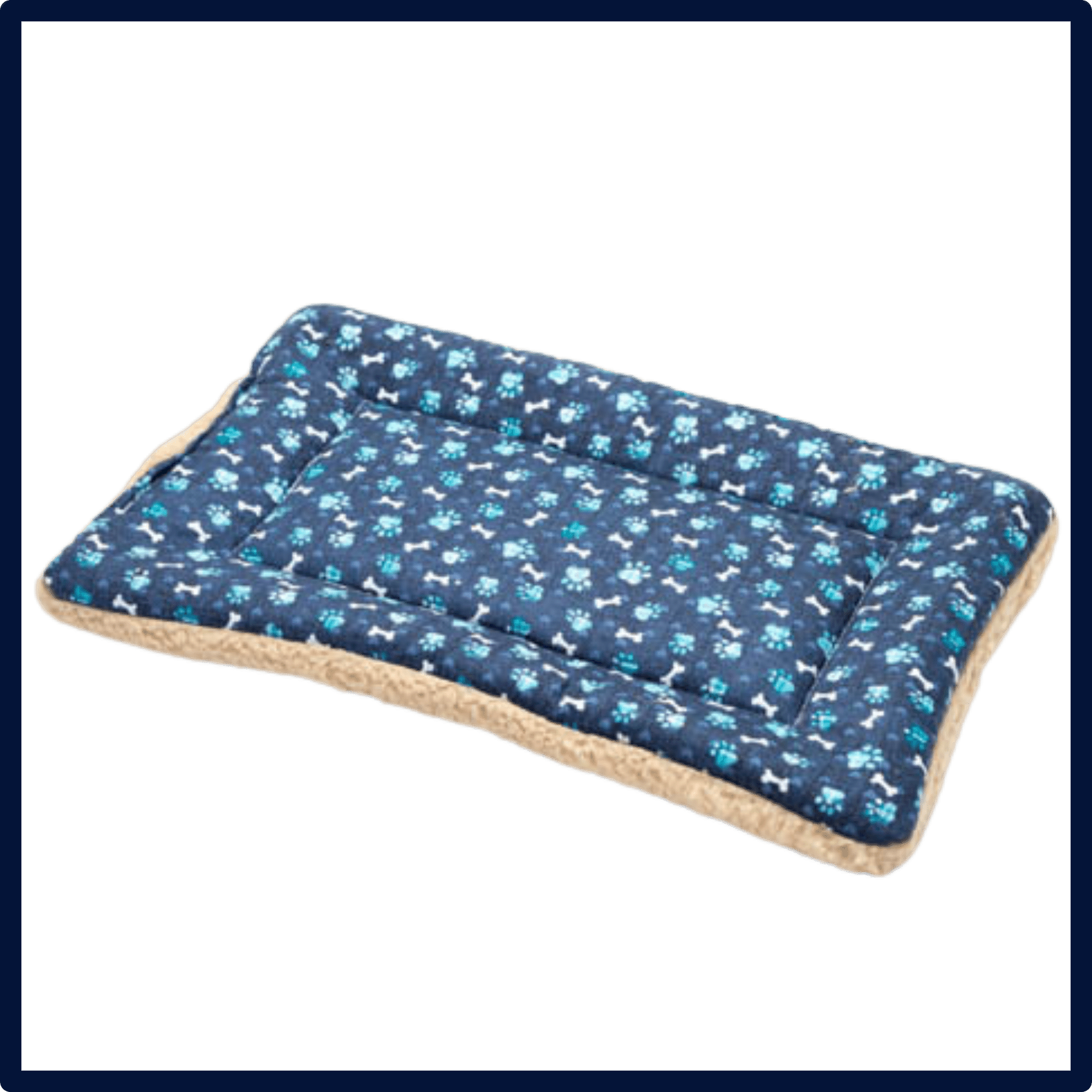 USA Made Pet Bed - Premium Handcrafted Bed for Dogs + Cats - Blue Paws