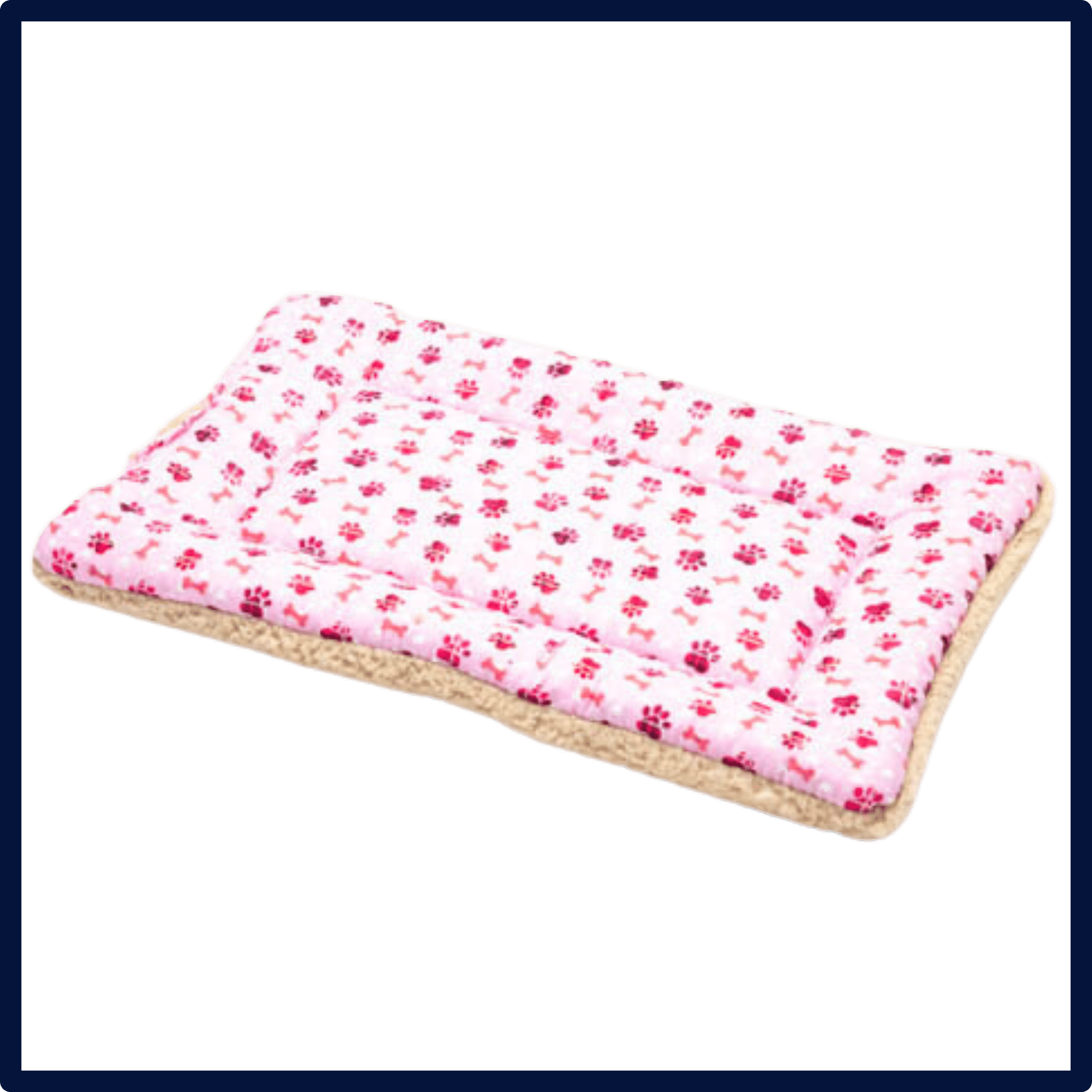USA Made Pet Bed - Premium Handcrafted Bed for Dogs + Cats - Pink Paws