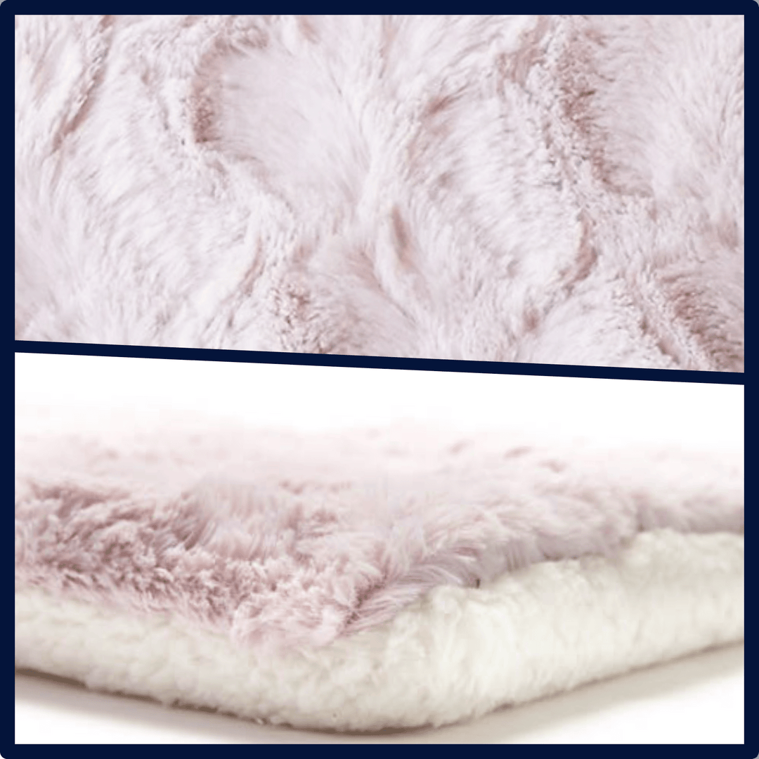 USA Made Pet Bed - Premium Handcrafted Bed for Dogs + Cats - Pink Fur