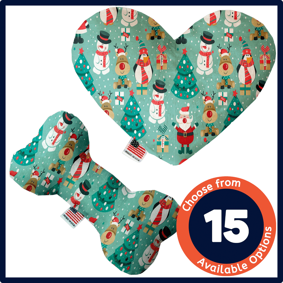 Christmas Collection - USA Made Dog Toy - Push, Canvas, or Stuffing Free - Christmas Friends