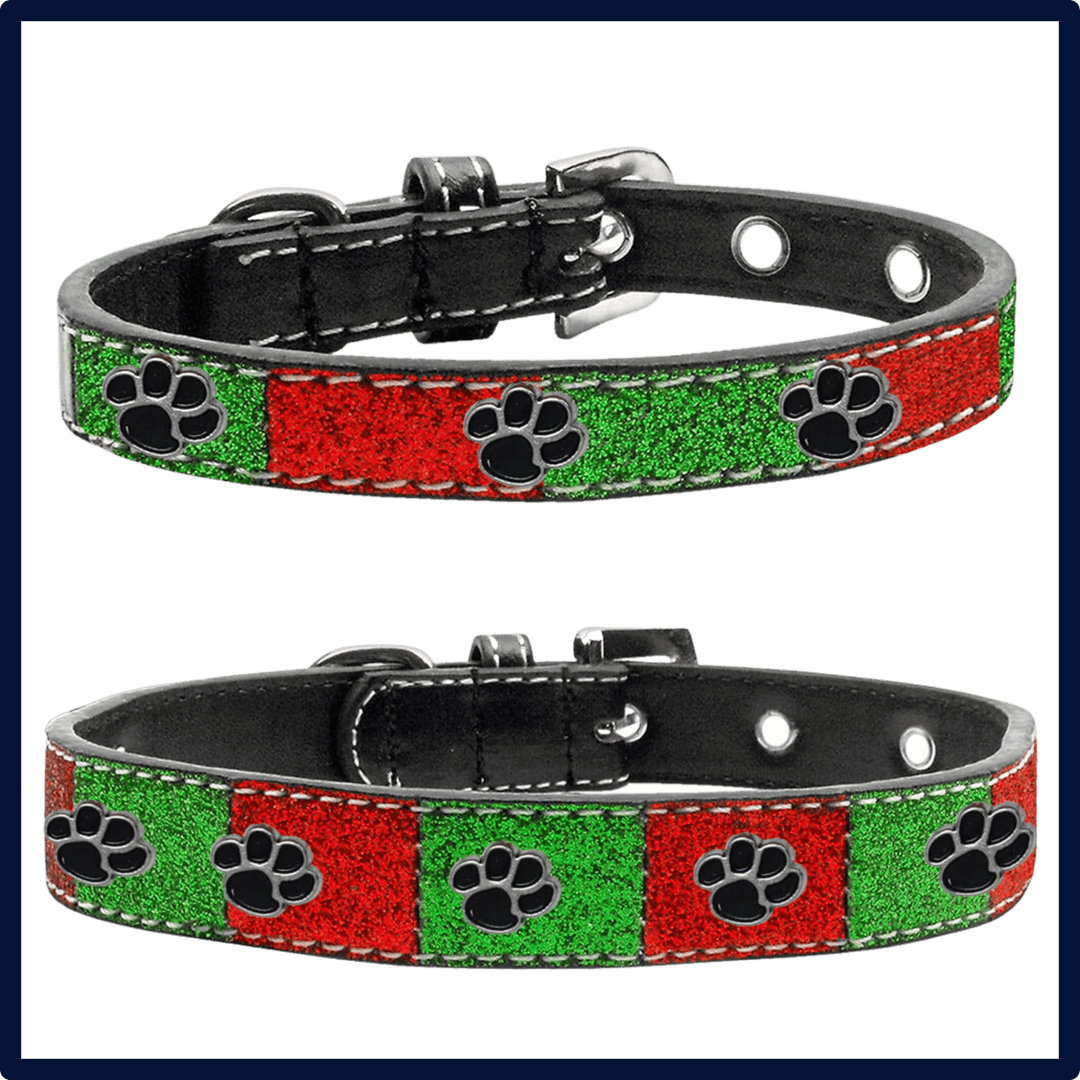 Christmas Collection - USA Made Icy Glitter Widget Collar - Holiday Paws