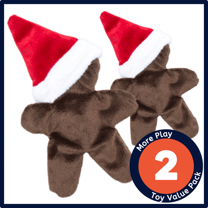 Christmas Collection - USA Made Dog Toy - Gingerbread Man - 2 Pack