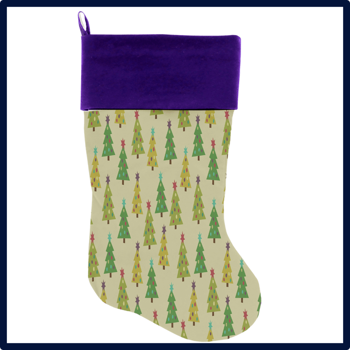 Christmas Collection  - USA Made Stocking - Classic Christmas Trees