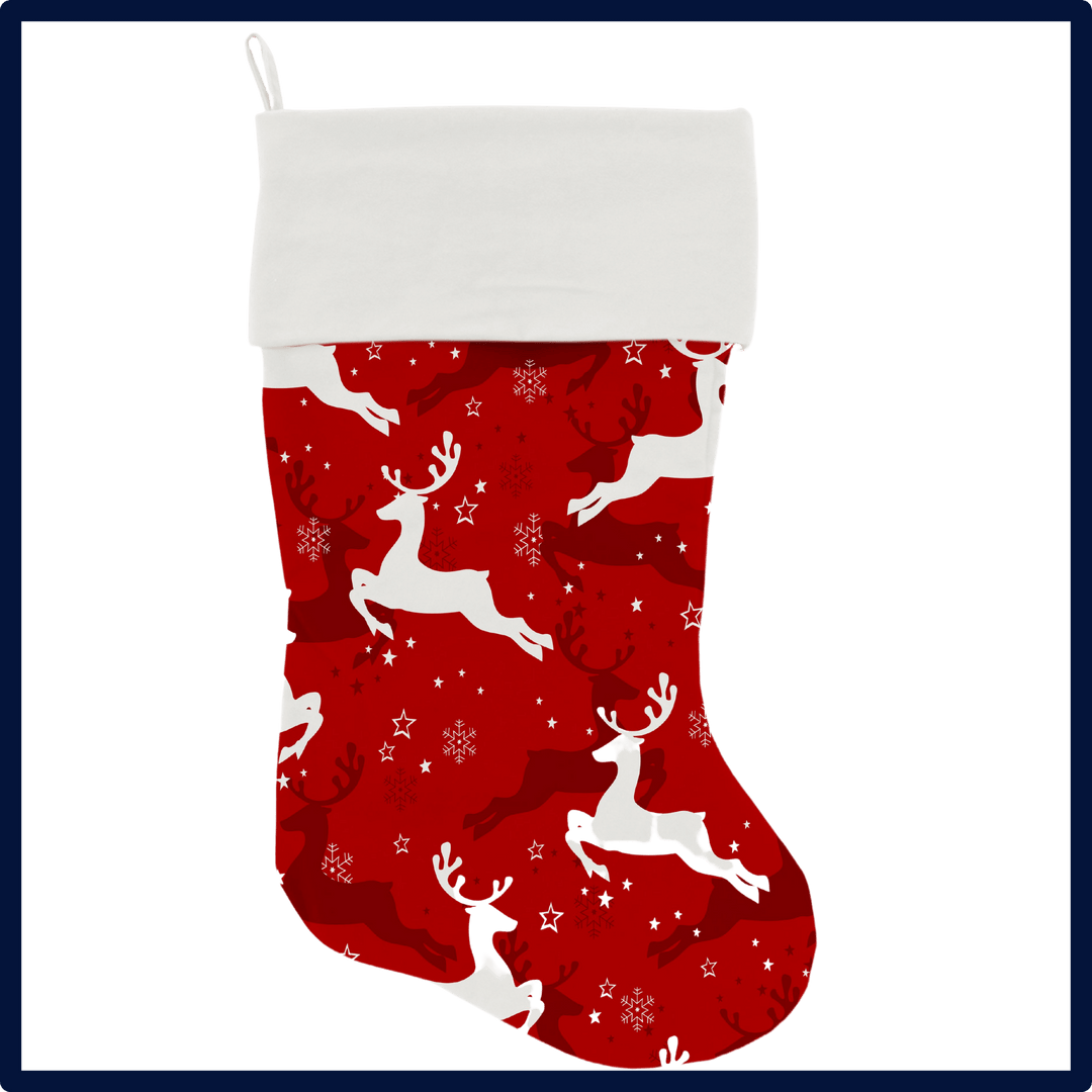 Christmas Collection  - USA Made Stocking - Prancing Reindeer