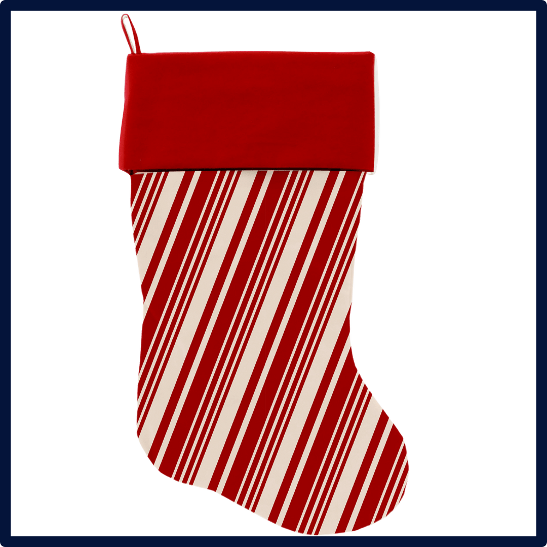 Christmas Collection  - USA Made Stocking - Candy Cane Stripes