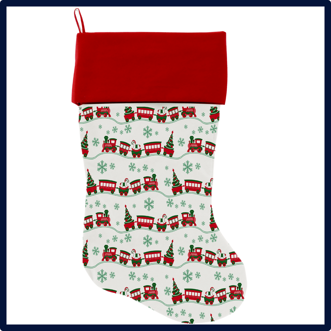 Christmas Collection  - USA Made Stocking - Classic Holiday Trains