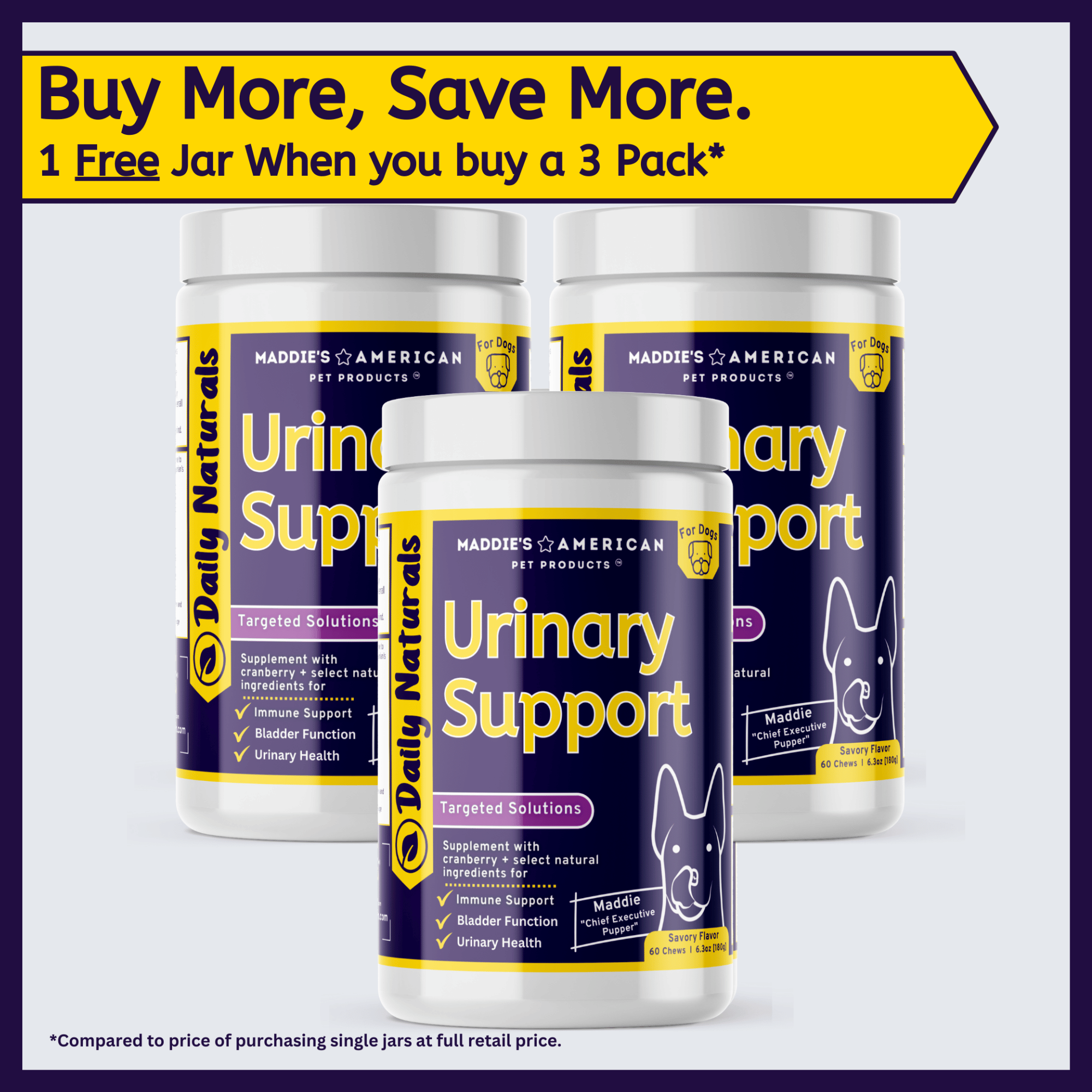 Urinary Support 6-in-1 Savory Chew Bites
